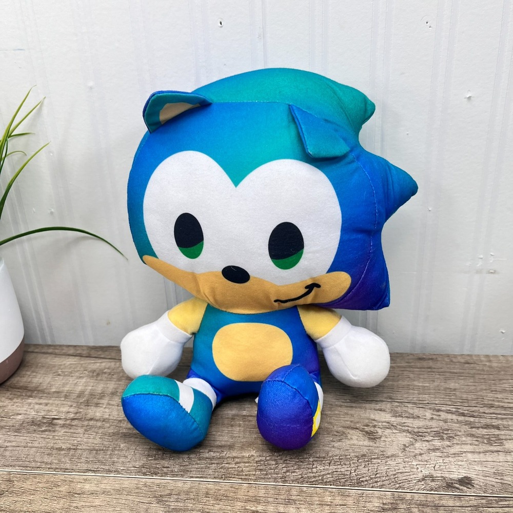 Sega Sonic the Hedgehog‎ Plush Blue Purple Gradient Toy Factory 10 Inch Stuffed